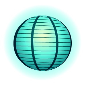 Light Blue Sphere Lantern